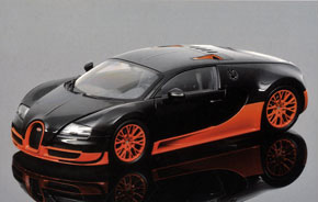 PMA 1/18 ブガッティ ベイロン スーパースポーツ 2010 `WORLD RECORD CAR` カーボン/オレンジ