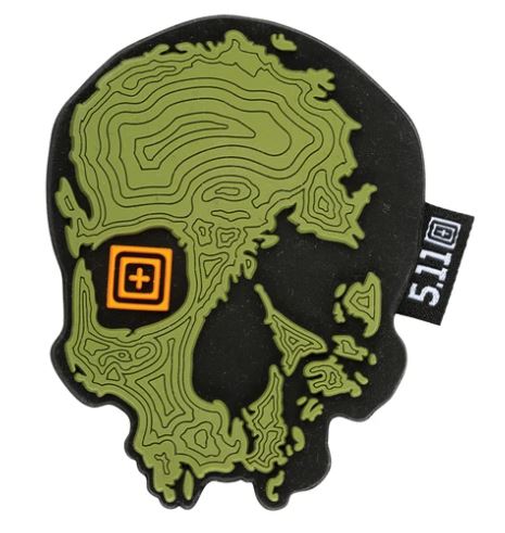 5.11tactical 81080 Topo Skull Patch Mosstone